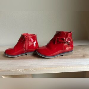 Gymboree Red Faux Leather Booties